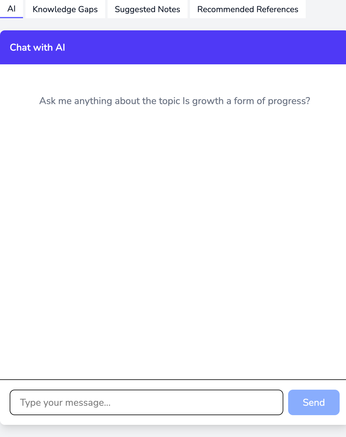 Capture Ideas Interface