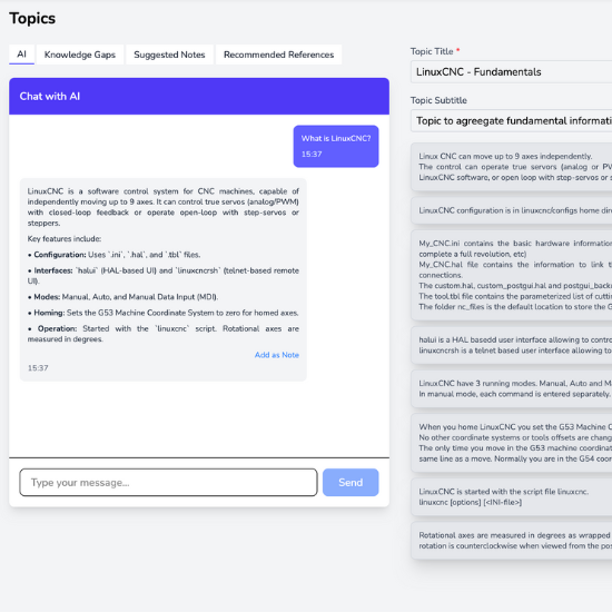 Capture Ideas Interface